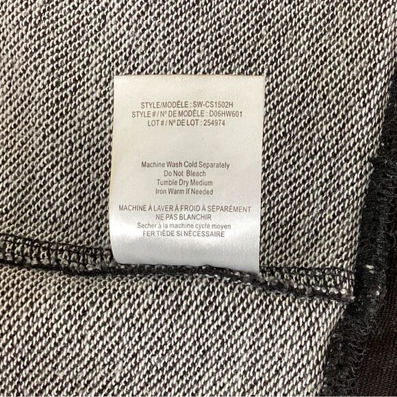 Helmut Lang Acid Wash Sweatshirt Dress – Size S – Gray Grunge / Faded Black Y2K - Picture 8 of 9